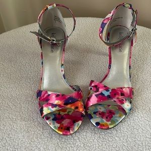 Kelly & Katie Strappy Floral Ladies High Heel Shoes size 8